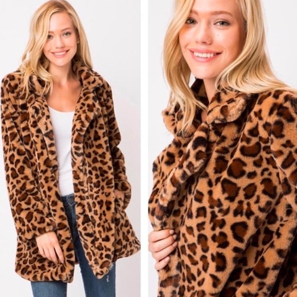 Leopard Print Fur Jacket 1 LEFT - Picture 3 of 10